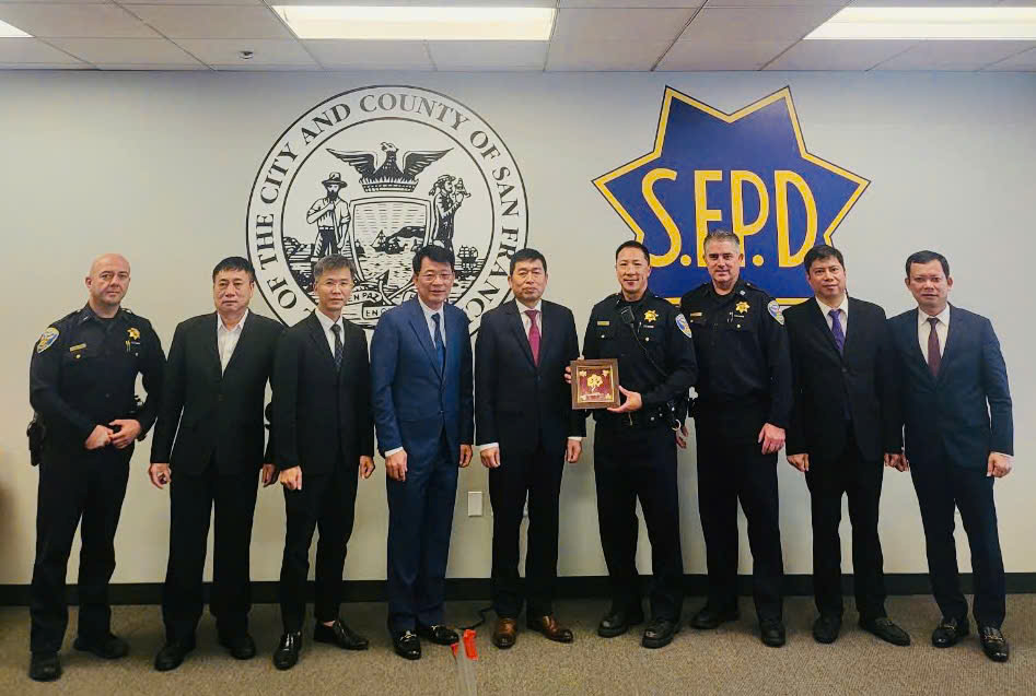 Đoàn công tác của Công an thành phố Hải Phòng làm việc tại thành phố San Francisco, tiểu bang Califorlia, Hợp chủng quốc Hoa Kỳ